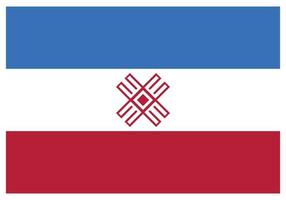 nationell flagga av mari el - platt Färg ikon. vektor