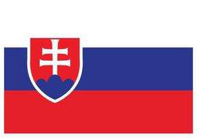 nationell flagga av slovakia - platt Färg ikon. vektor