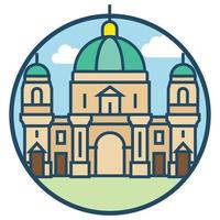 värld känd byggnad - berlin katedral vektor