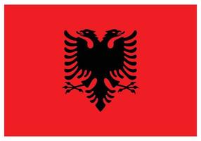 Nationalflagge Albaniens - flaches Farbsymbol. vektor