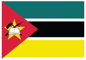 Nationalflagge von Mosambik - flaches Farbsymbol. vektor