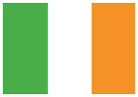Nationalflagge von Irland - flaches Farbsymbol. vektor