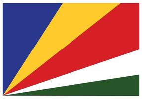 Nationalflagge der Seychellen - flaches Farbsymbol. vektor