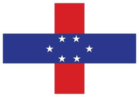 nationell flagga av nederländerna antiller - platt Färg ikon. vektor