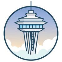 värld känd byggnad - seattle vektor