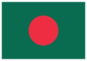 Nationalflagge von Bangladesch - flaches Farbsymbol. vektor