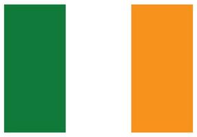 Nationalflagge von Irland - flaches Farbsymbol. vektor