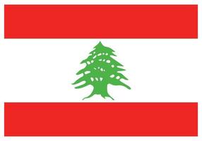 Nationalflagge des Libanon - flaches Farbsymbol. vektor