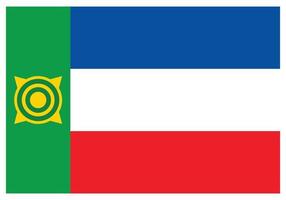 Nationalflagge von Chakassien - flaches Farbsymbol. vektor