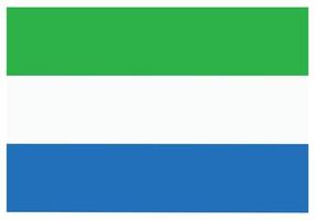 nationell flagga av sierra leone - platt Färg ikon. vektor
