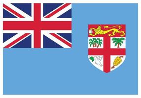 nationell flagga av fiji - platt Färg ikon. vektor