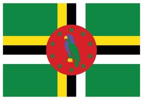 nationalflagge von dominica - flaches farbsymbol. vektor