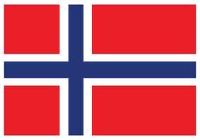 Nationalflagge von Norwegen - flaches Farbsymbol. vektor