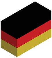 Nationalflagge Deutschlands - isometrische 3D-Darstellung. vektor