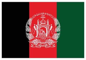 nationell flagga av afghanistan - platt Färg ikon. vektor