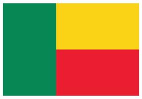 nationell flagga av benin - platt Färg ikon. vektor
