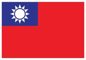 Nationalflagge von Taiwan - flaches Farbsymbol. vektor