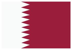 nationell flagga av qatar - platt Färg ikon. vektor