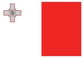 nationalflagge von malta - flaches farbsymbol. vektor