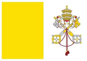 nationell flagga av vatican stad-helig ser - platt Färg ikon. vektor