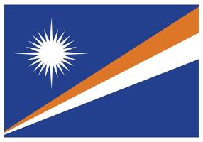 Nationalflagge der Marshallinseln - flaches Farbsymbol. vektor