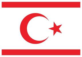 nationell flagga av turkiska republik av nordlig cypern - platt Färg ikon. vektor