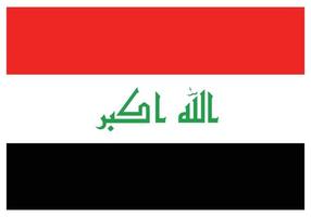 Nationalflagge des Irak - flaches Farbsymbol. vektor