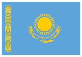 nationell flagga av kazakhstan - platt Färg ikon. vektor