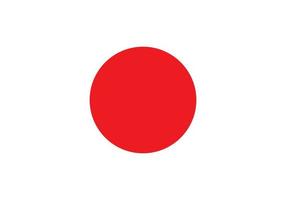 nationell flagga av japan - platt Färg ikon. vektor