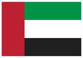 Nationalflagge der Vereinigten Arabischen Emirate - flaches Farbsymbol. vektor