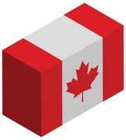 Nationalflagge von Kanada - isometrische 3D-Darstellung. vektor