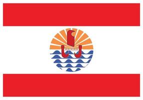Nationalflagge von Französisch-Polynesien - flaches Farbsymbol. vektor