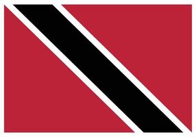 nationalflagge von trinidad und tobago - flaches farbsymbol. vektor