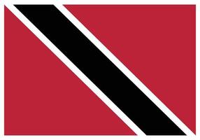 nationell flagga av trinidad och tobago - platt Färg ikon. vektor