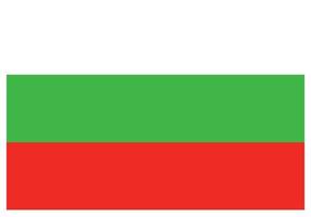 Nationalflagge Bulgariens - flaches Farbsymbol. vektor