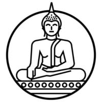 weltberühmtes Gebäude - Wat Mahathat Sukhothai vektor
