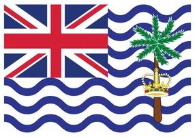 Nationalflagge des britischen Territoriums im Indischen Ozean - flaches Farbsymbol. vektor