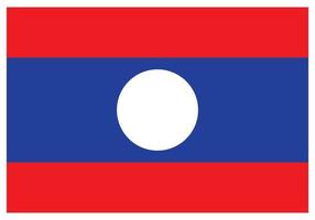 nationell flagga av laos - platt Färg ikon. vektor