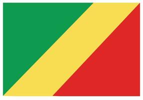 Nationalflagge der Republik Kongo - flaches Farbsymbol. vektor