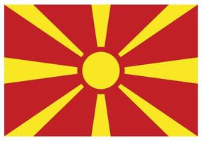 nationell flagga av macedonia - platt Färg ikon. vektor