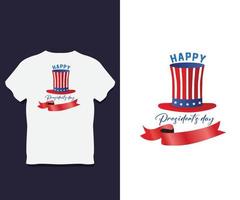 presidenter dag typografi t-shirt design vektor