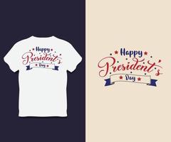 Typografie-T-Shirt-Design des Präsidententages vektor