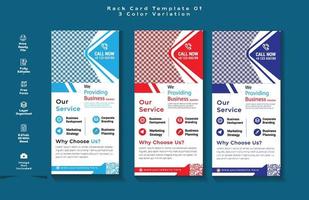 Rack-Kartenvorlage oder DL-Flyer-Design, Corporate-Flyer-Vorlage für Ihr Unternehmen. vektor