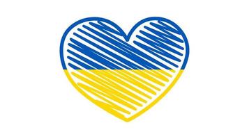 Herz in ukrainischen Farben vektor
