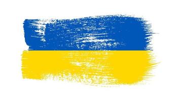 ukrainische Nationalflagge im Grunge-Stil vektor