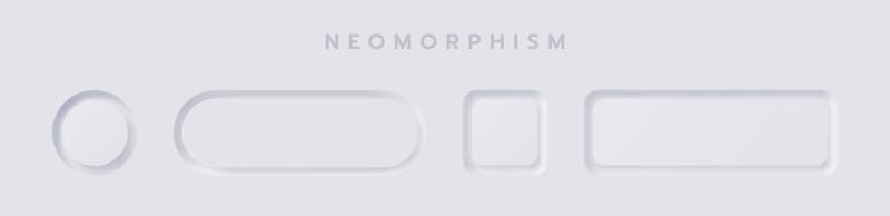 vit knapp neumorphism design element vektor uppsättning, knapp och element för ui webb design eller Ansökan ui design.