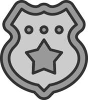 Design des Vektorsymbols für Polizeiabzeichen vektor