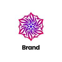 florales Ornament-Logo-Design. abstraktes ornamentblumenlogo. Mandala-Logo. luxuslogo für immobilien, hotel. vektor