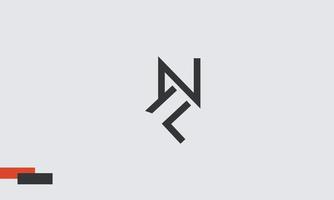 alfabetet bokstäver initialer monogram logotyp nf, fn, n och f vektor
