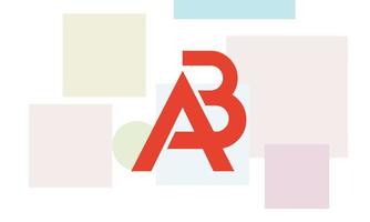alfabetet bokstäver initialer monogram logotyp ab, ba, a och b vektor